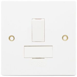 Securlec 1 Gang Square Fused Spur Socket