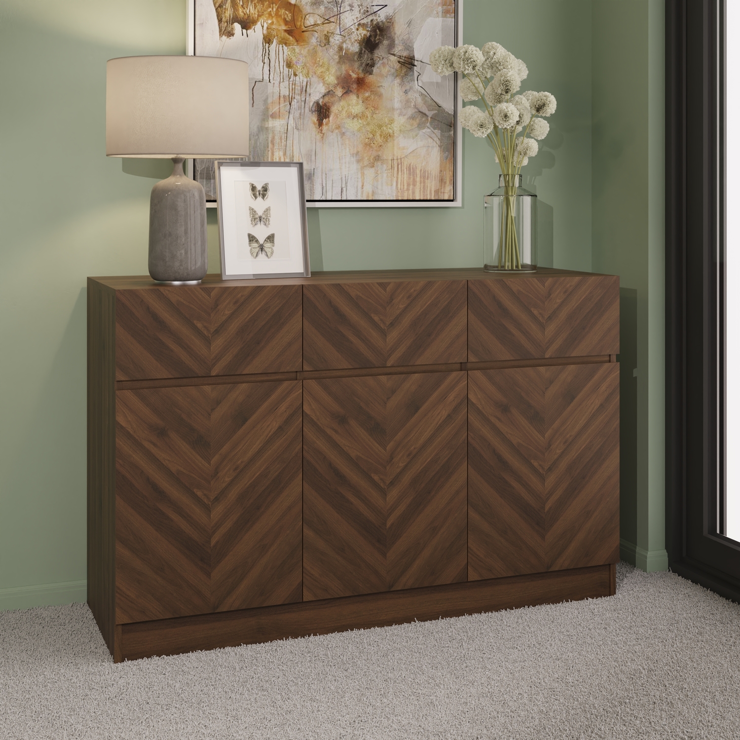 Gfw Catania Large Sideboard - Royal Walnut - Image 3