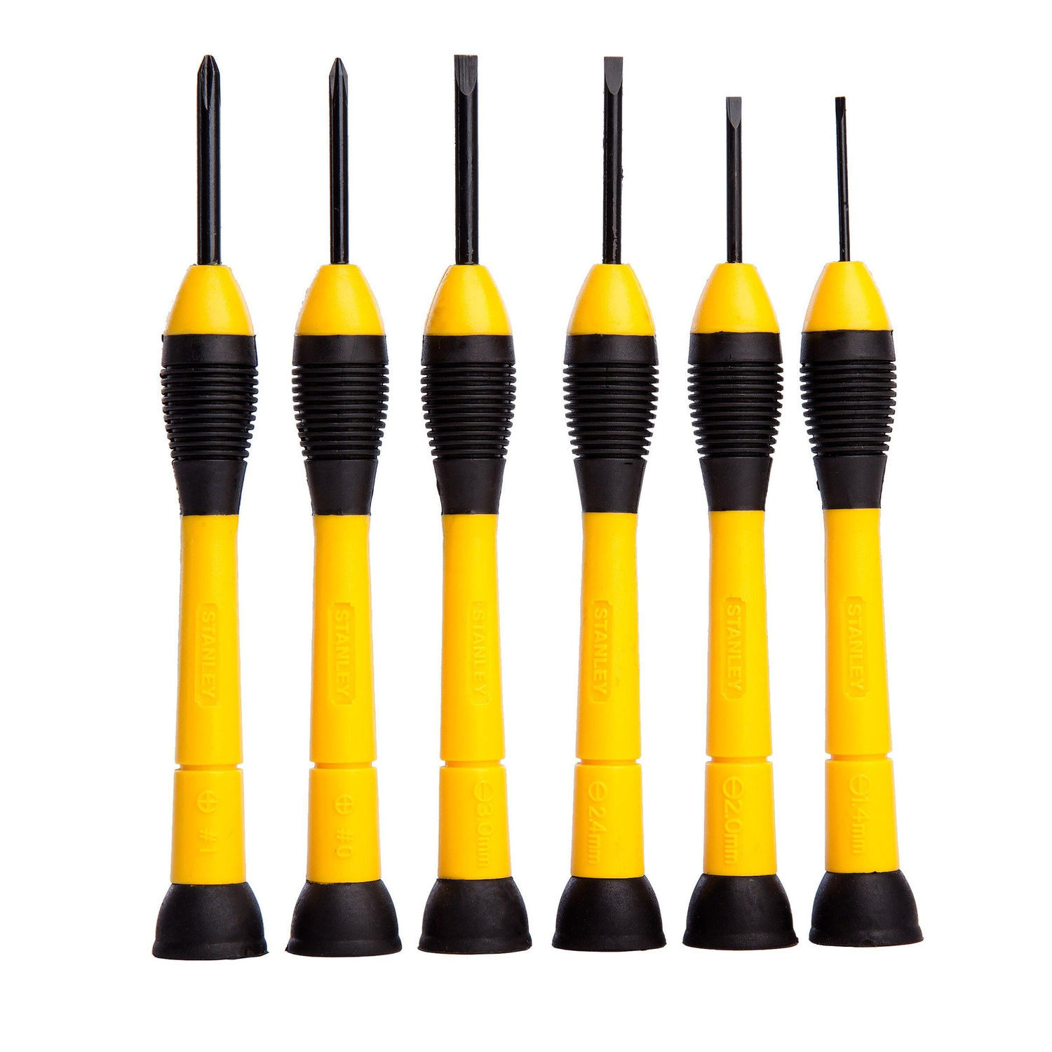 Stanley Precision Screwdriver Set (Pack Of 6) - Yellow/Black