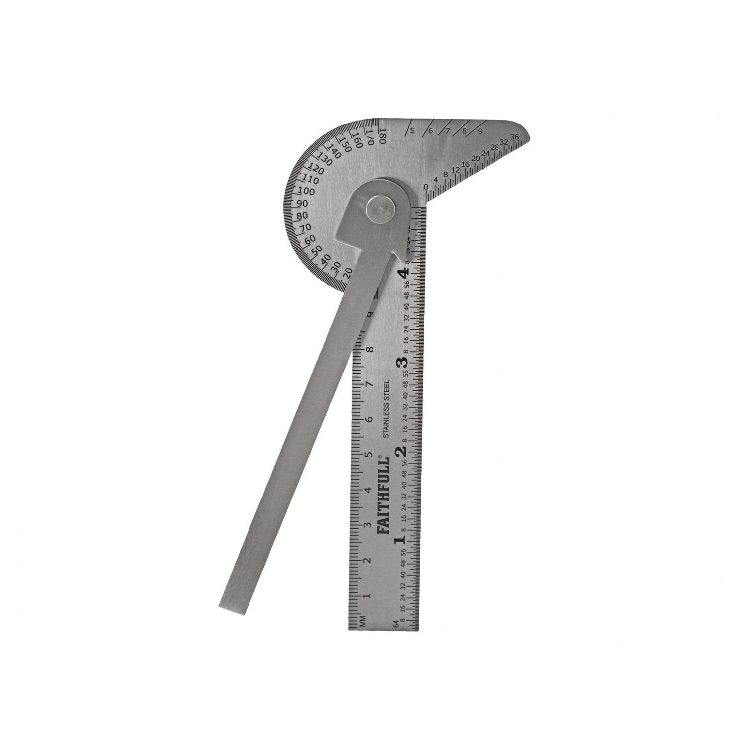 Faithfull Multi Purpose Angle Protractor 100Mm (4In) A - Multi Colour