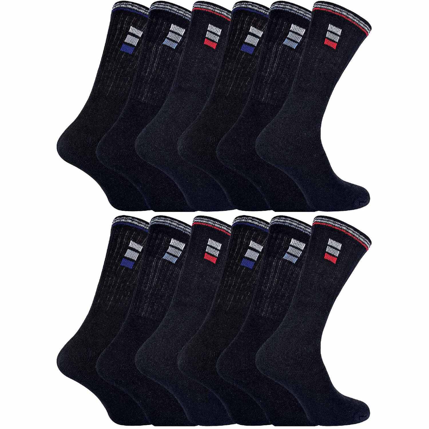 Iomi Sock Snob 12 Pairs Mens Cotton Breathable Sport Socks - Image 2