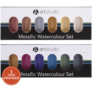 Art Studio Watercolour Metallic Painting Set