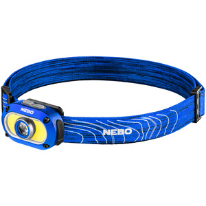 NEBO Mycro 550+ (Blue)  550-Lumen Rechargeable Headlamp & Cap Light with Spot + Flood