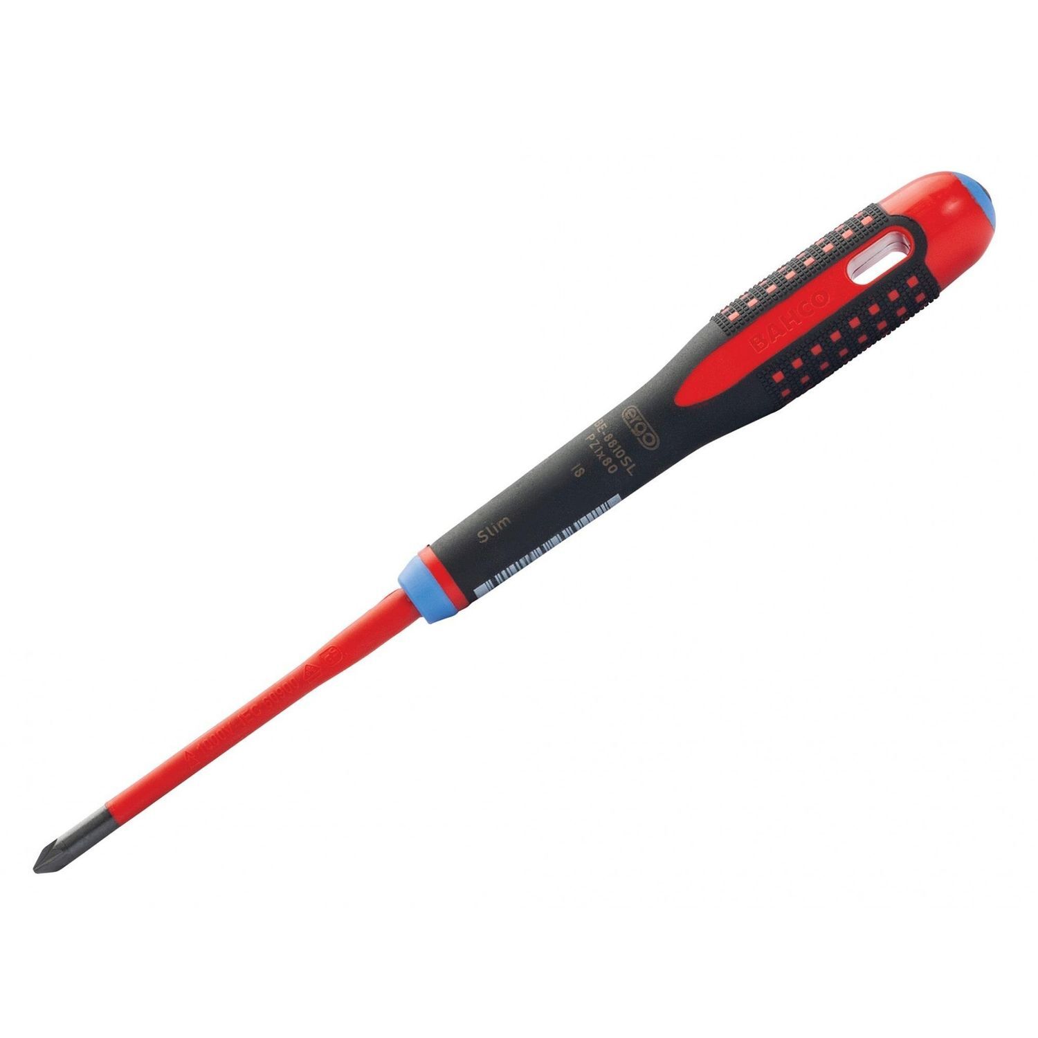 Bahco Ergo Slim Vde Insulated Screwdriver, Pozidriv A - Multi Colour