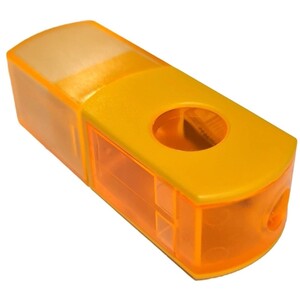 Neon 2 in 1 Pencil Sharpener and Eraser - Orange