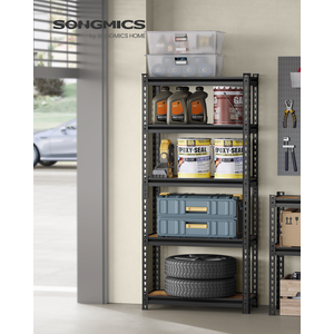 SONGMICS 5-Tier Heavy-Duty Storage Rack for Garage, 30 × 70 × 150 cm, Metal Shelving Unit