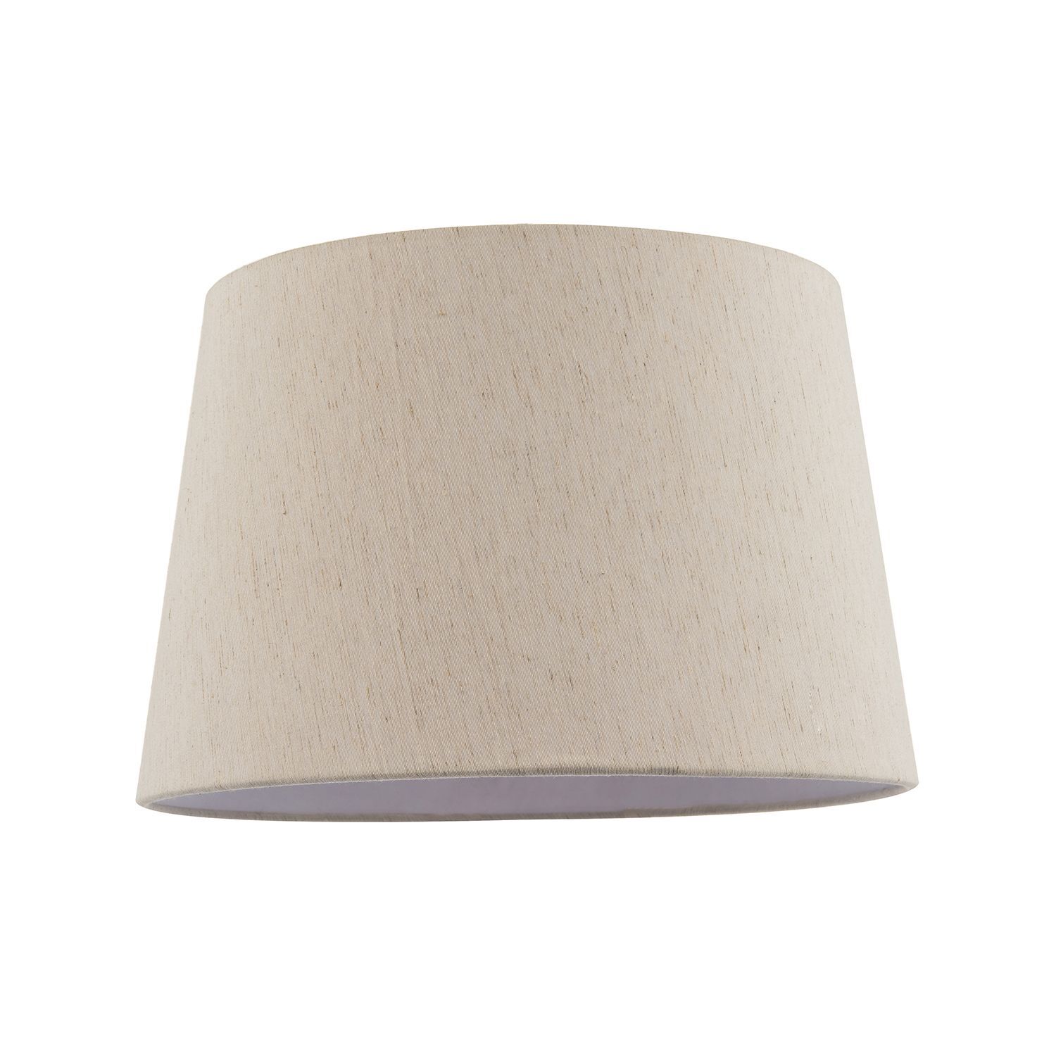 Happy Homewares Light Beige Natural Linen Fabric Lamp Shade With White Cotton Lining