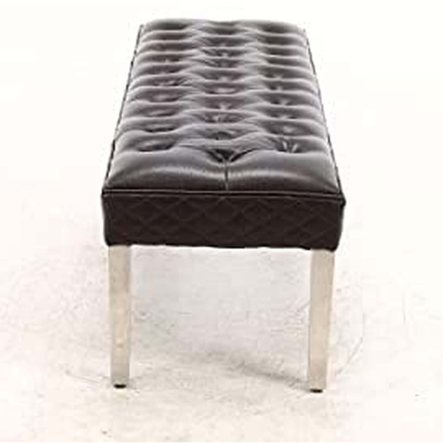 Rebecca Leather Aire Bench - Black