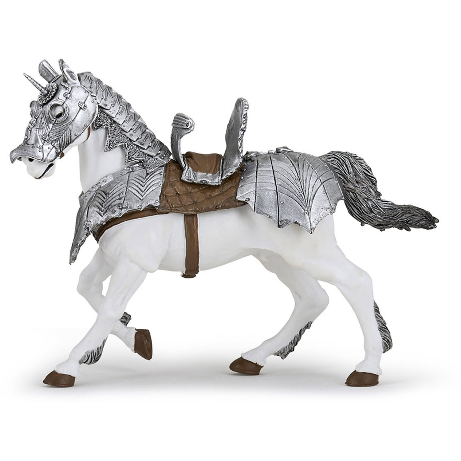 Image of PAPO Fantasy World Horse in Armour Toy Figure - Black