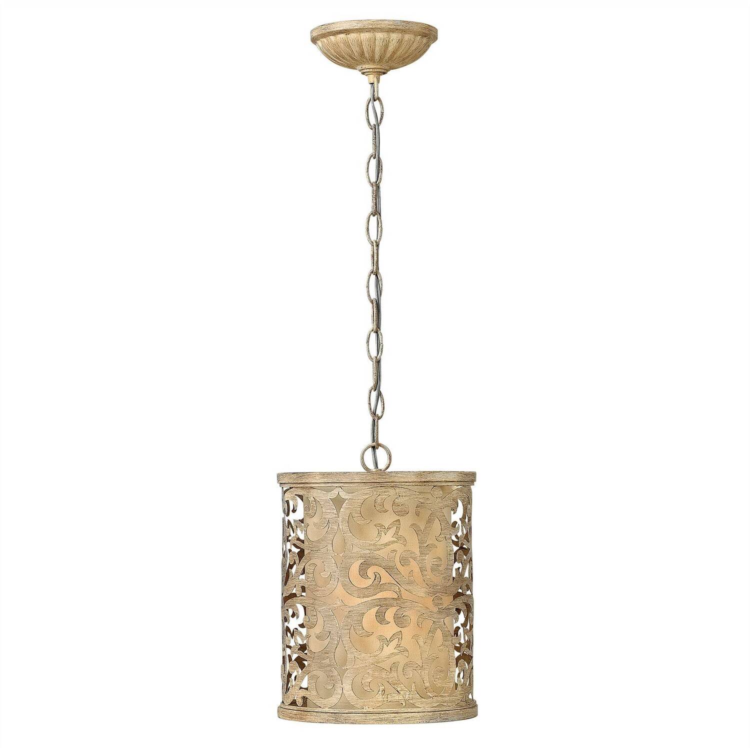 Carabel 1 Light Ceiling Mini Pendant Brushed Champagne, E27 - Brushed Champagne