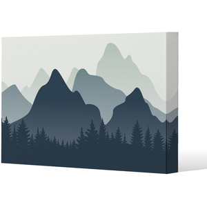 mountain landscape illustration Canvas Print