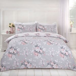 Dreamscene English Rose Floral Duvet Cover Bedding Set