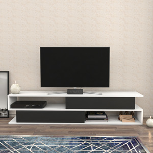 White and Anthracite / 35cm Cortez TV Unit shot 2016048