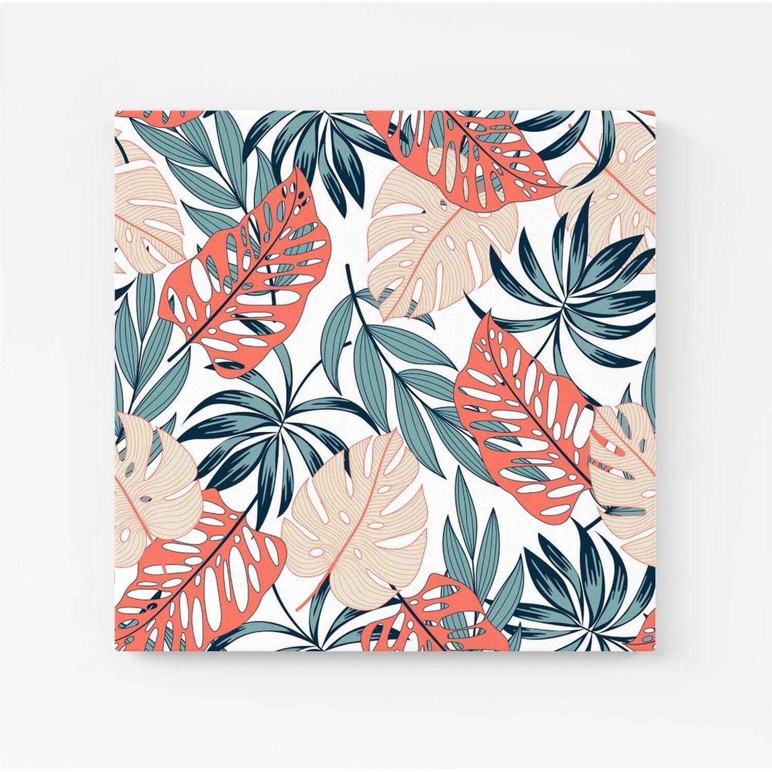 Warren Reed - Designer - Tropical Leaf Pattern Canvas Print - Green / Extra Large thumbnail