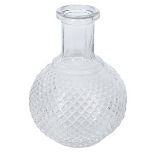 Clear Glass Textured Onion Bud Vase