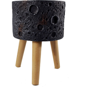 Large Lunar Black Planter