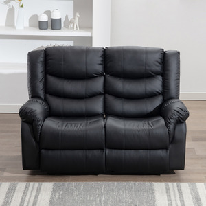 Seattle Manual High Back Bonded Leather Recliner 2 Seater Sofa