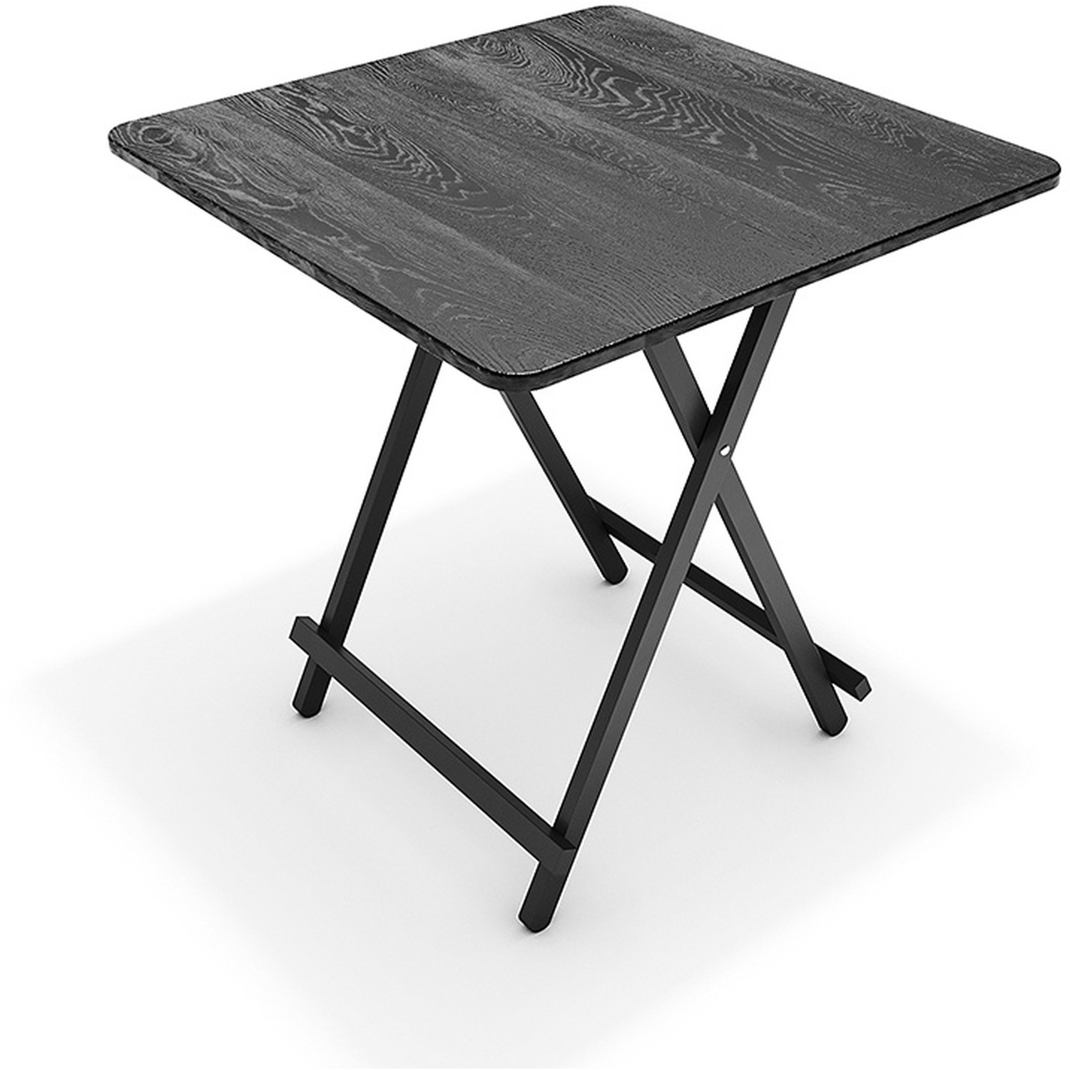 Foldable Wooden Dining Table Patio Picnic Furniture - 70 70cm-black