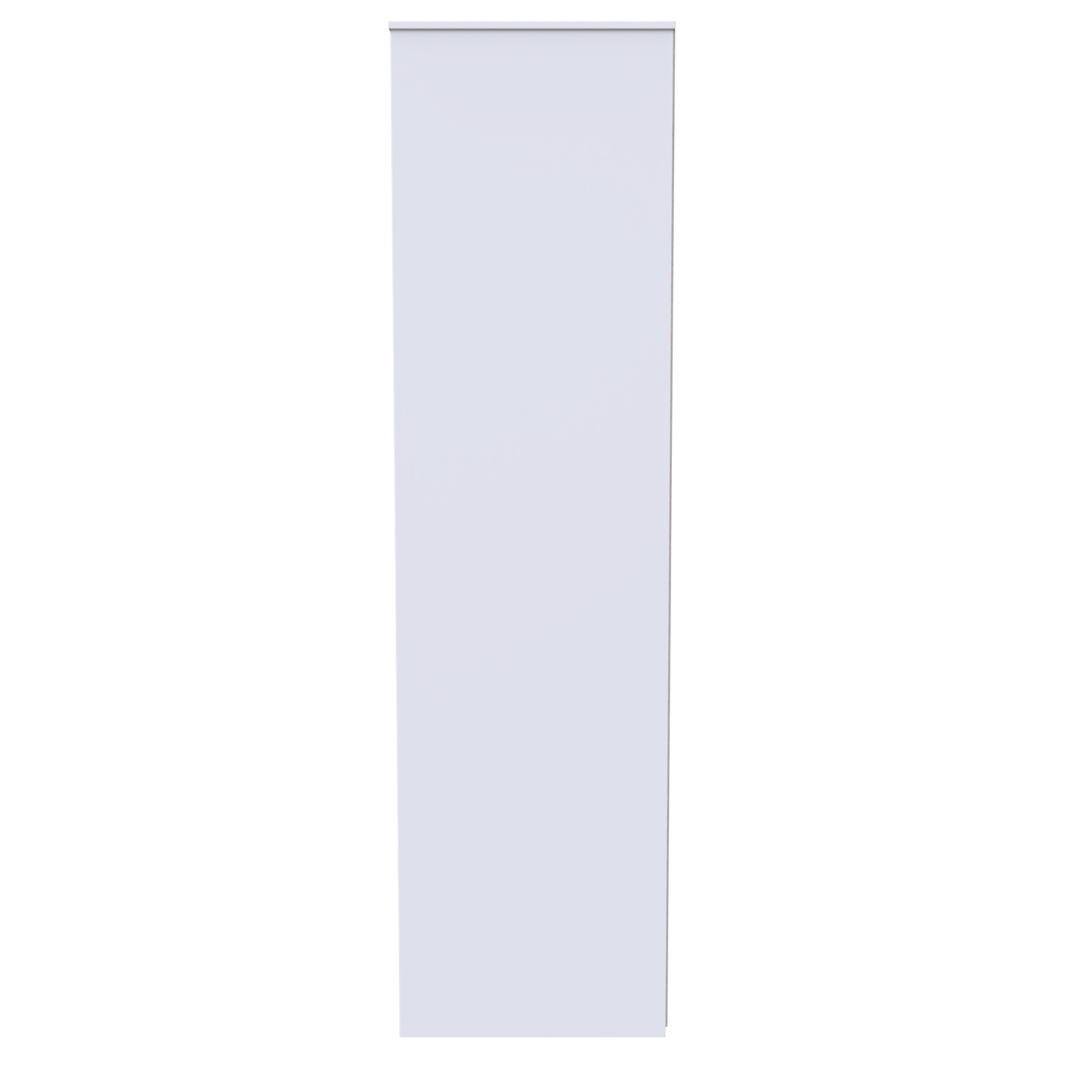 Pixel Ready Assembledtall Plain Wardrobe - Deep Black White Matt