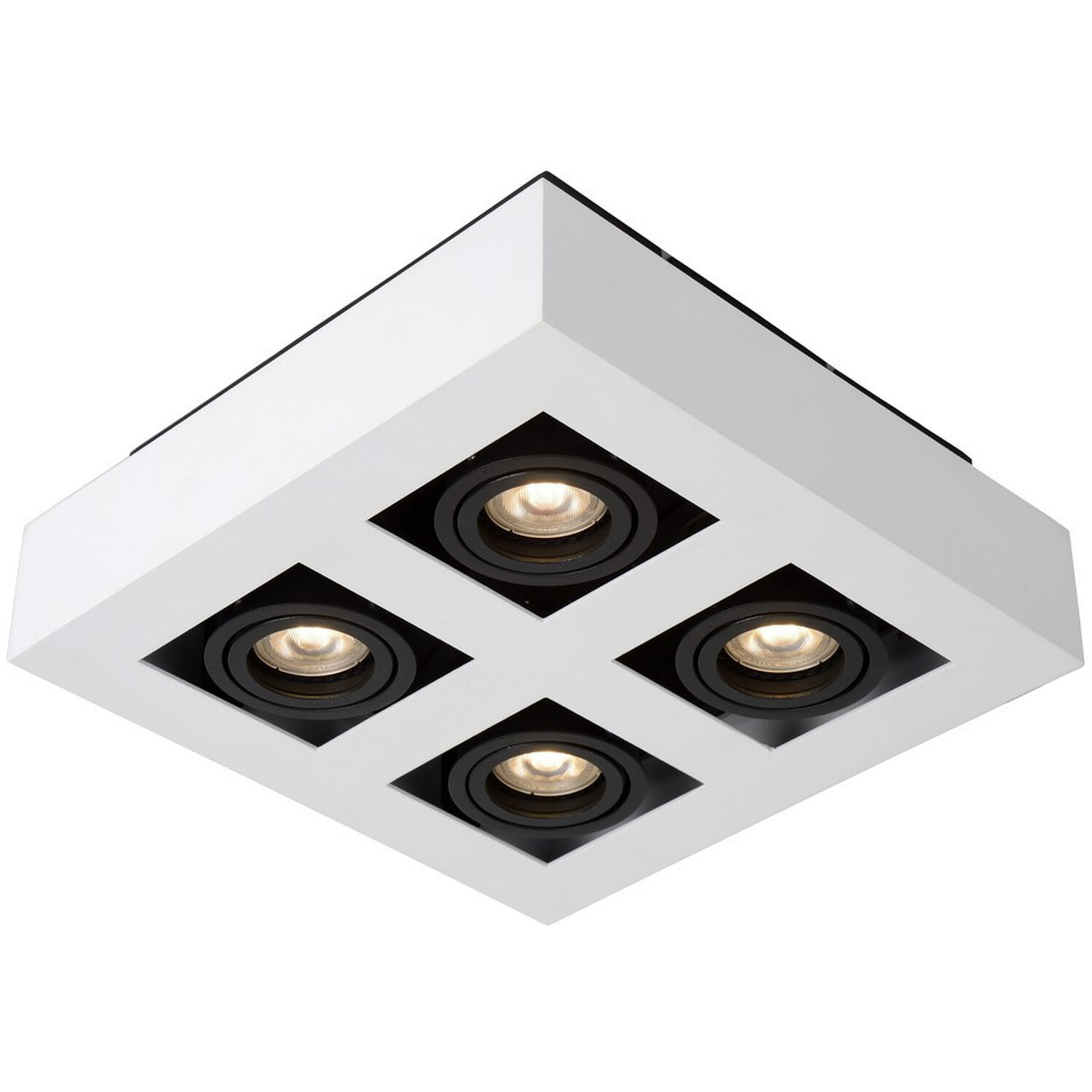 Xirax Modern Quad Ceiling Spotlight White - White thumbnail