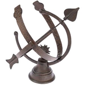 Brown Cast Iron Decorative Sun Dial