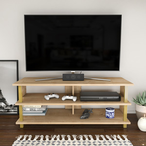 Gold&Oak Pueblo Modern TV Unit TV Stand with Shelves shot 4029354