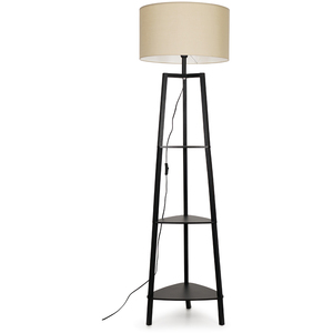 Hiru 3 Tier Shelf Floor Lamp with Shade