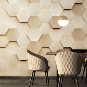 Gold / Medium Metal Hexagons Wall Mural shot 4568865