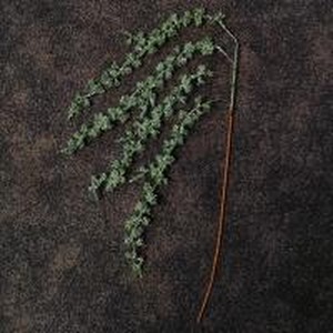 Green Glitter Frosted Mini Leaf Wispy Christmas Stem Decoration