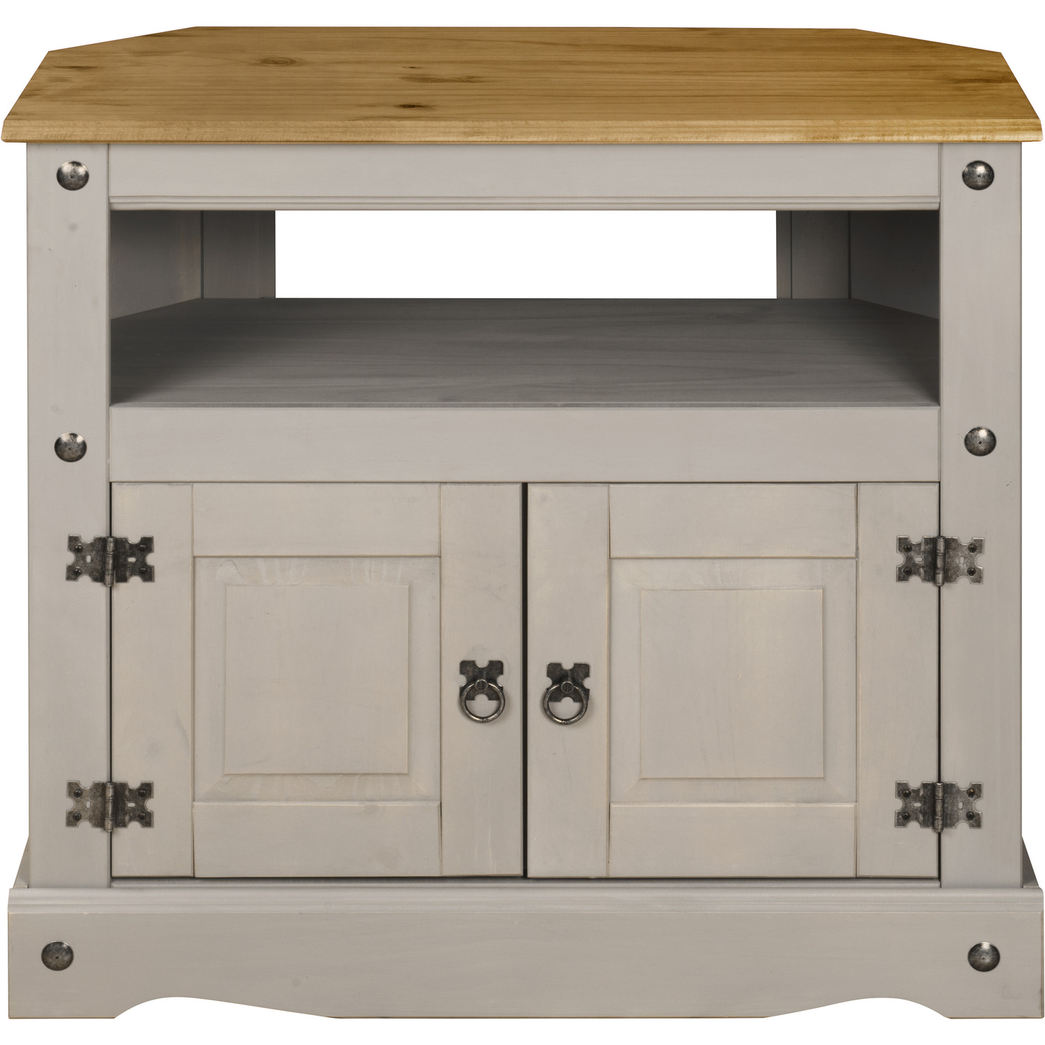 Mews - Corona Grey Corner TV Stand - Grey thumbnail