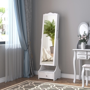 HOMCOM LED Mirror Jewellery Cabinet Lockable