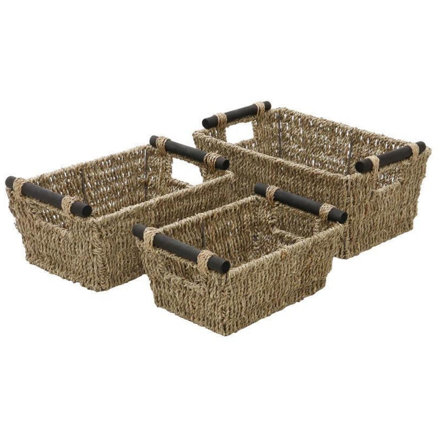 Image of Set of 3 Seagrass Storage Baskets&hellip;