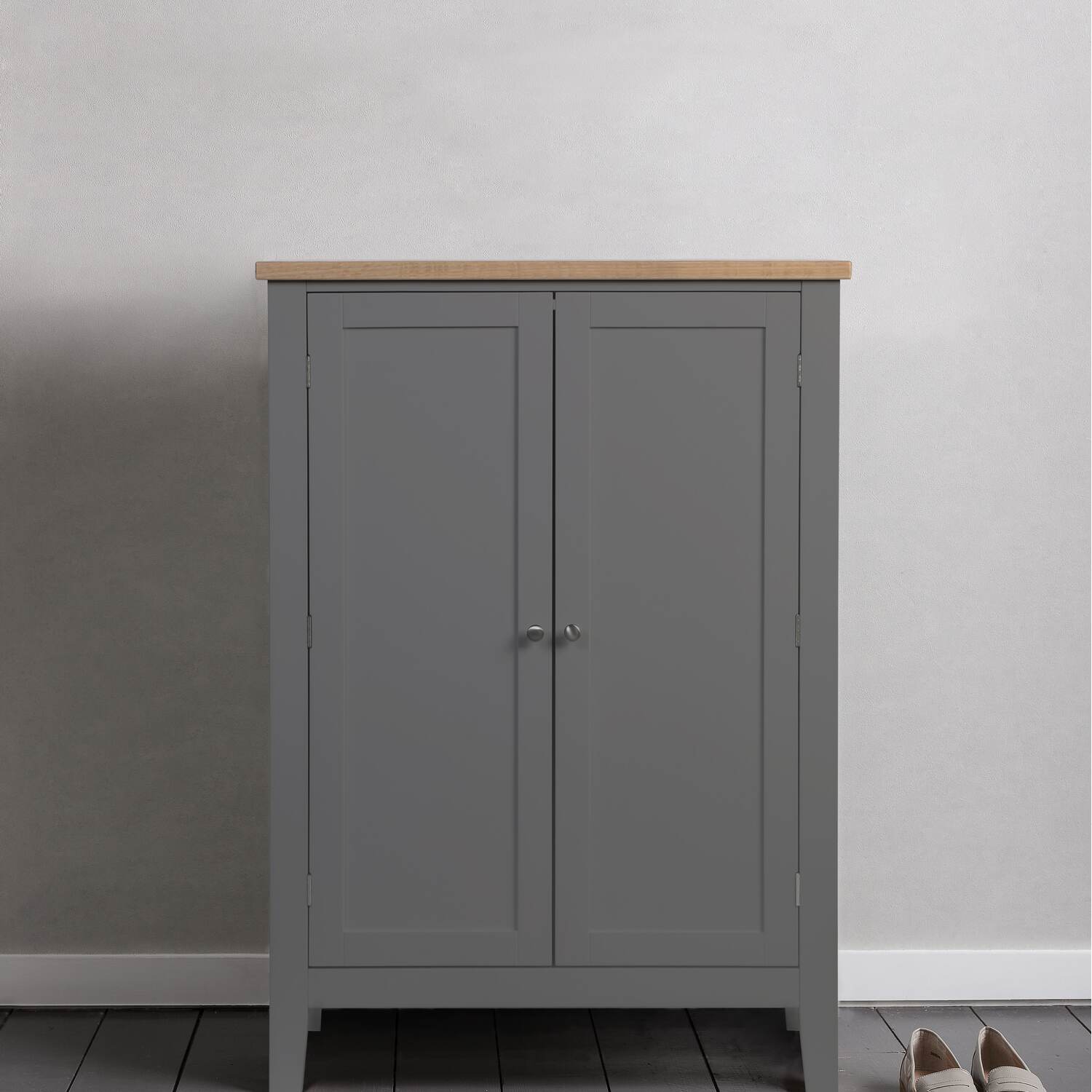 Leines Shoe Storage In Charcoal Grey - Grey