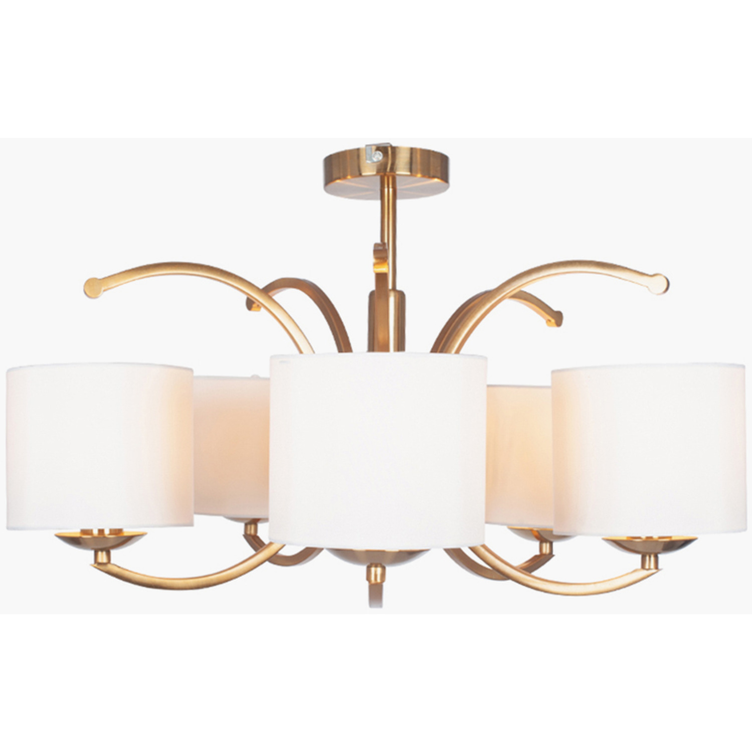 5 Arm Ceiling Chandelier Lights - Gold