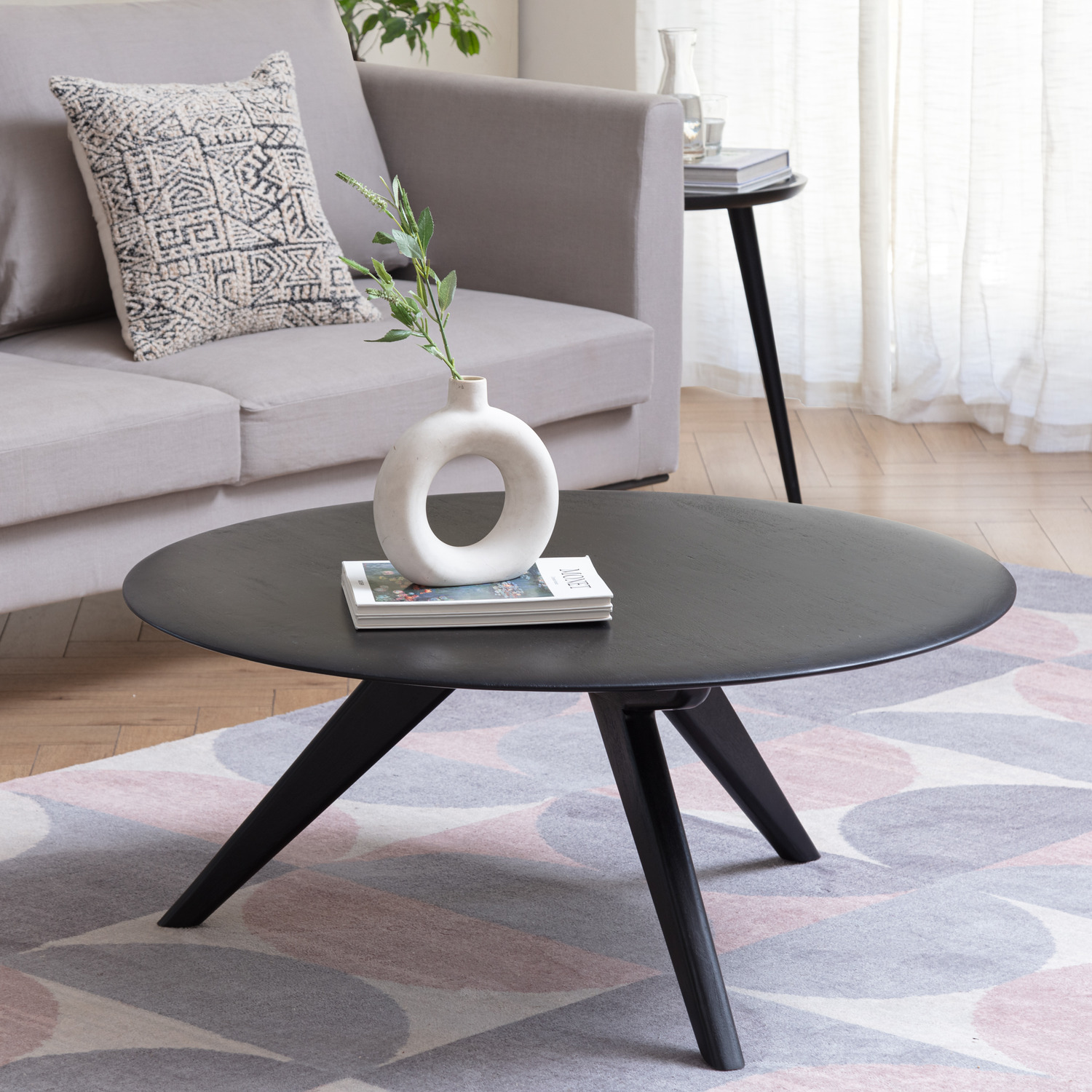 Marcel Solid Wood Coffee Table - Black