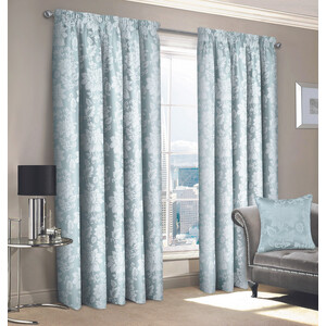 Luxury Floral Jacquard Curtain Pair