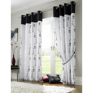 Tahiti Eyelet Fully Lined Eyelet Curtains