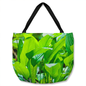 Green leaf background abstract of nature Designer Tote bag