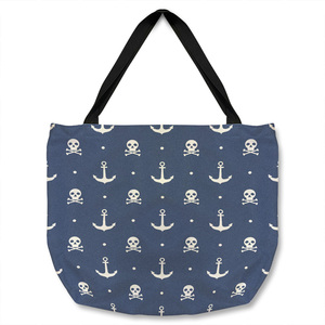 Anchor With Skull  Bones Tote bag