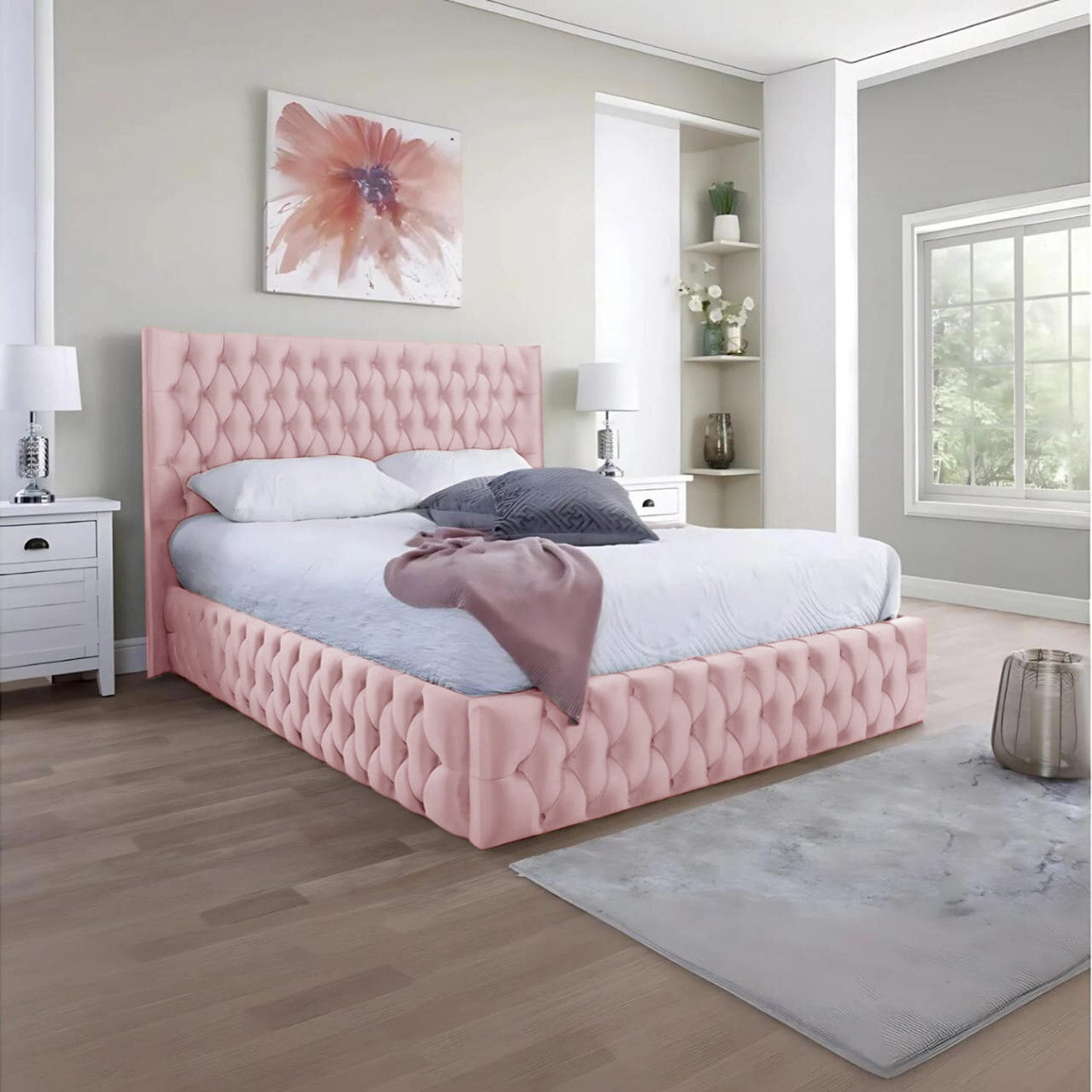 Marylebone Bed Frame - Pink Single 212cm