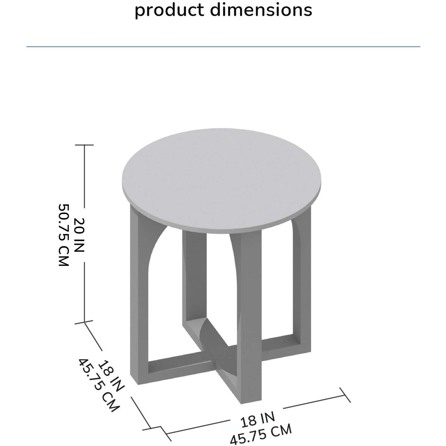 Viera Solid Wood Side Table - Walnut