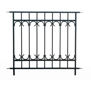 Park Lane Fence Section Black Galvanised Steel Panacea Fence System