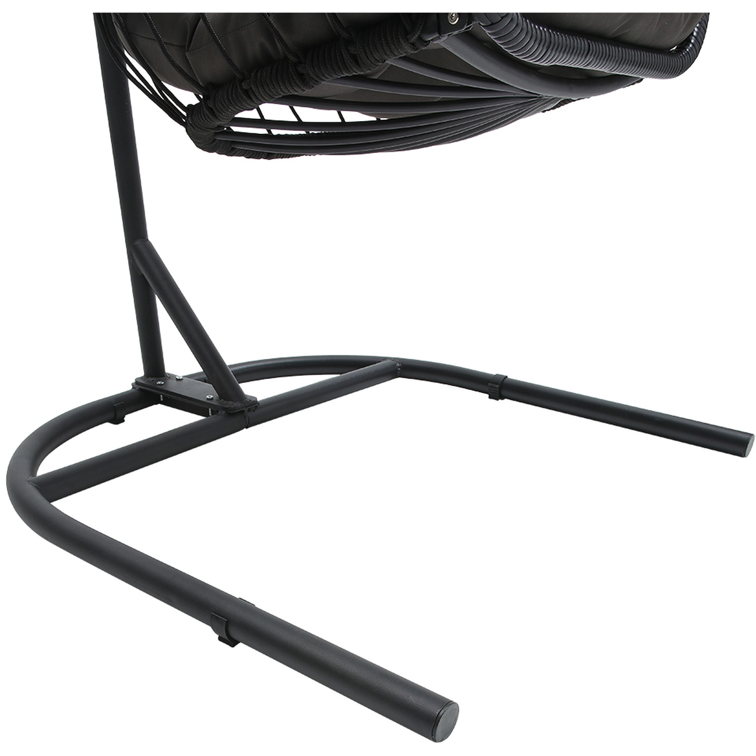 Garden Hanging Egg Chair With Cushion - Black 1