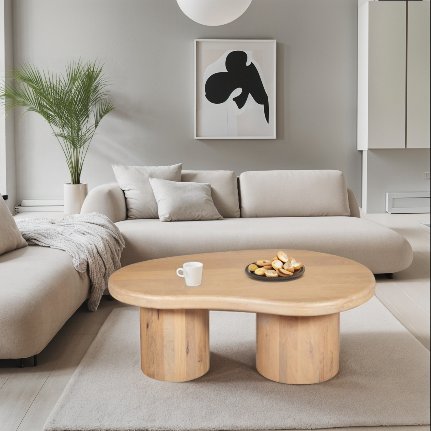 Ajmer Solid Wood Coffee Table - Brown