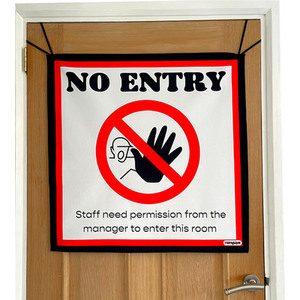 HANGUPZ Kid's Bedroom Door 'NO ENTRY' Warning Sign Fun Original Gift