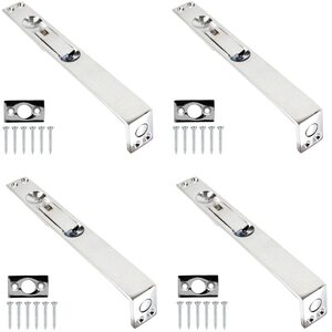 4 Set Lever Action Door Flush Bot Polished Chrome
