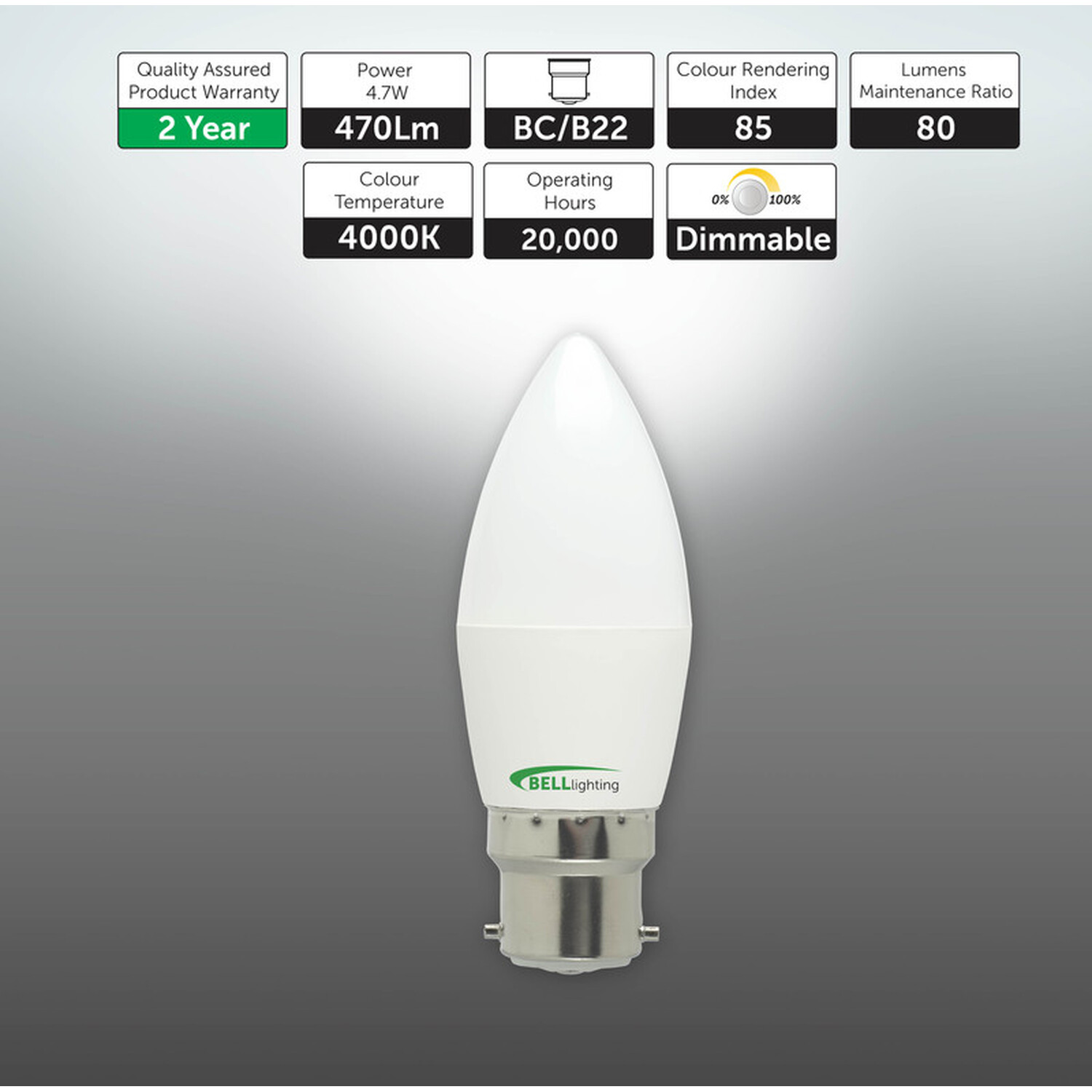 B22 Bayonet Dimmable Led Candle Bulbs 4 7w Warm White 2700k Natural White 4000k - Natural White - 4000k 3