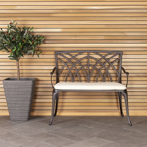 Aluminium 2 Seater Garden Patio Bench Seat