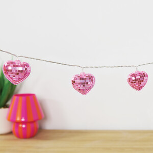 Disco Heart String Lights