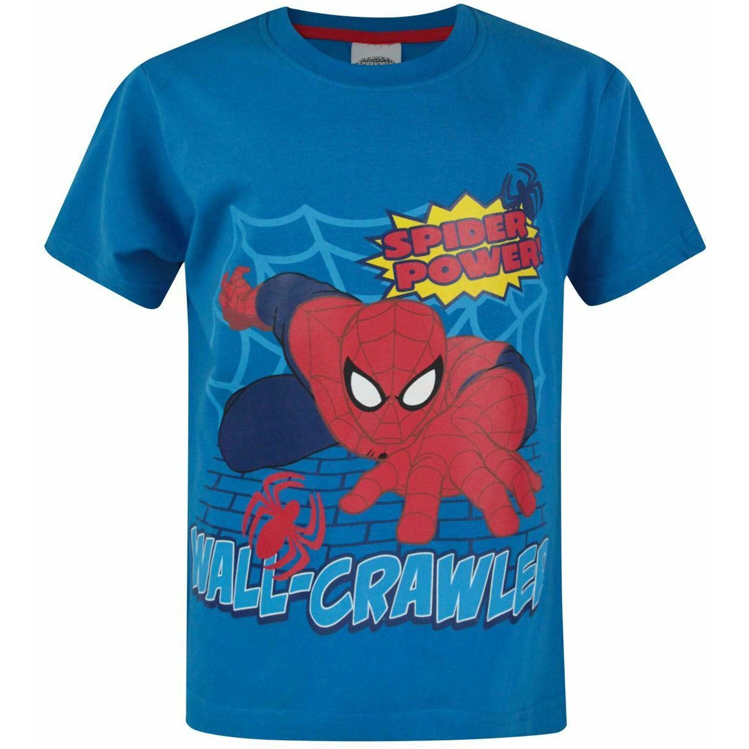 Maglietta Marvel Spiderman Classic A Maniche Corte Per Bambini E Ragazzi - Ufficiale, Stampata In USA